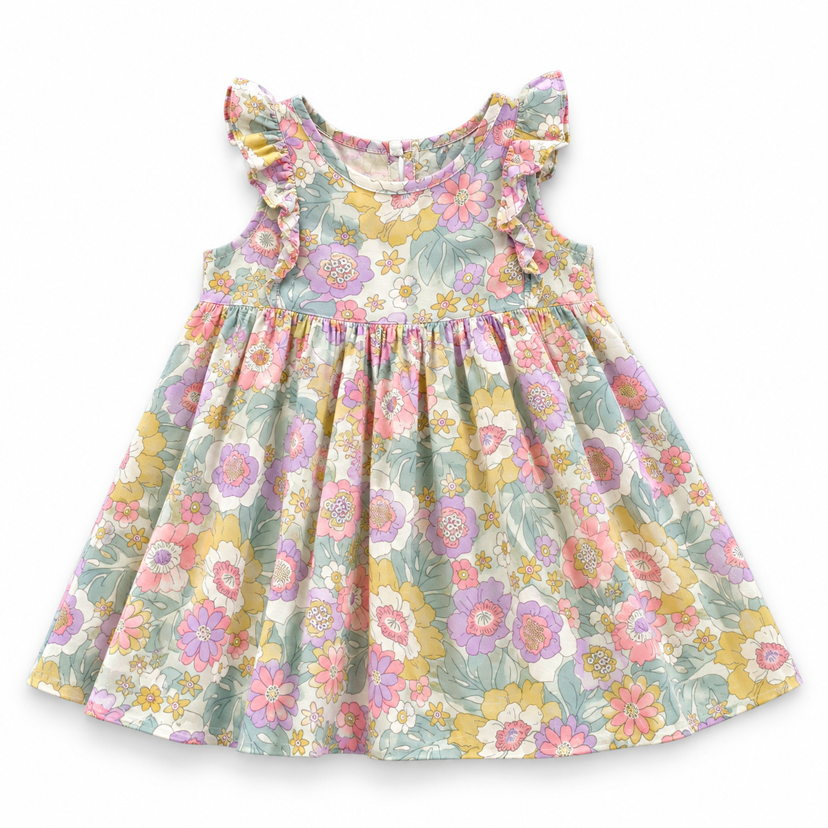 12-18M Floral Cotton Summer Dress - Tiny Tots