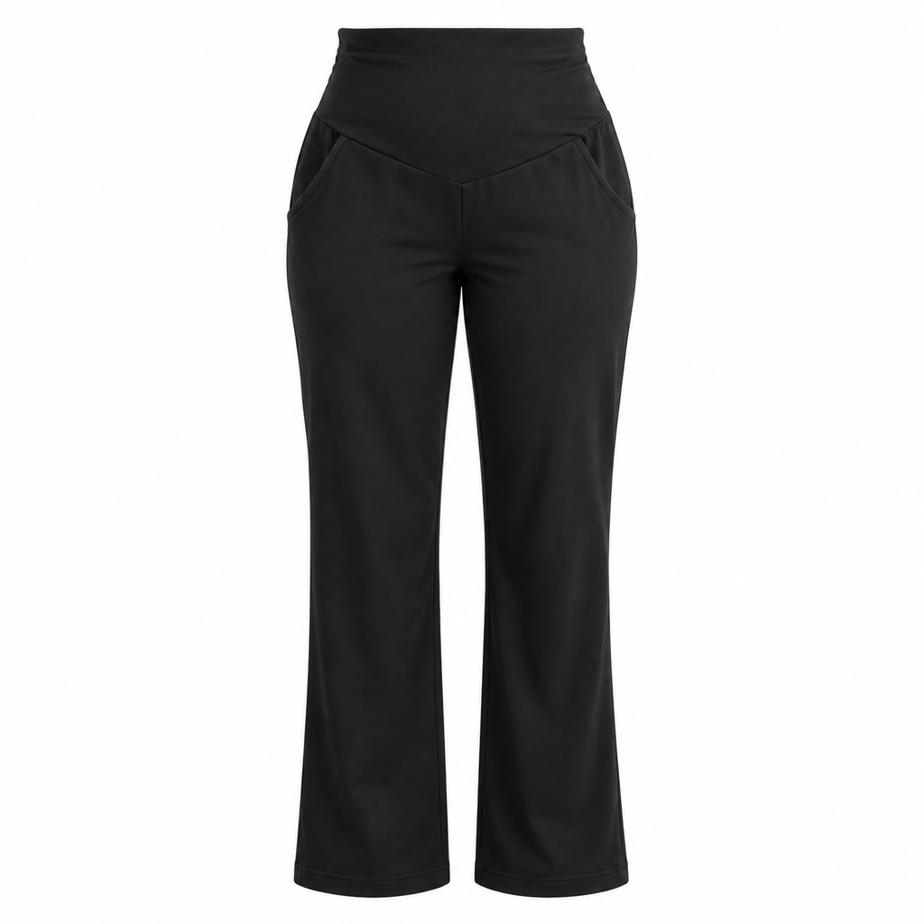 Size 18 Black Maternity Trousers with Viscose Lycra Waistband - Woolworths