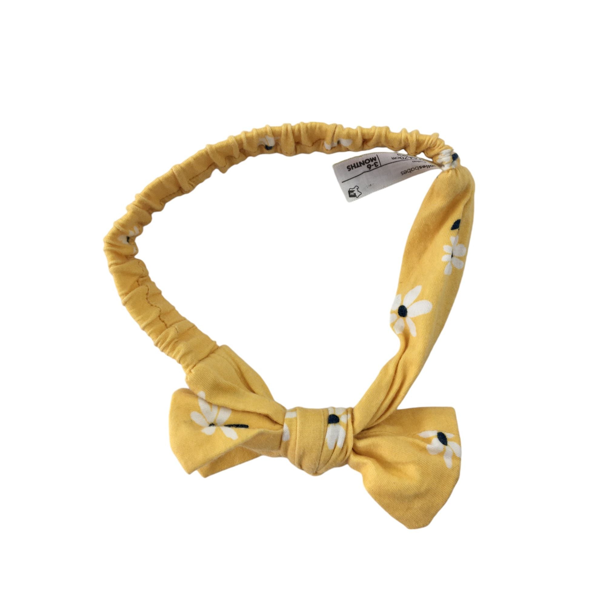 3-6M Yellow Daisy Bow Headband - Woolworths
