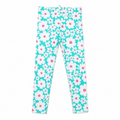 3-4Y Green & Pink Daisy Long Leggings - Real Kids