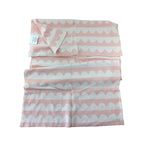 Pink & White Knit Scalloped Blanket - Emmy & Belle