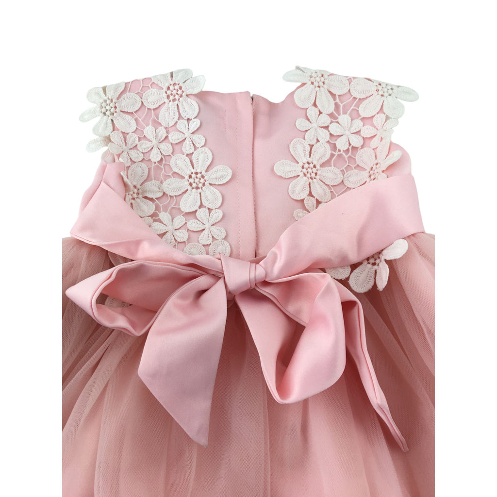 3M Pink Tulle White Applique Dress - Emmy & Belle