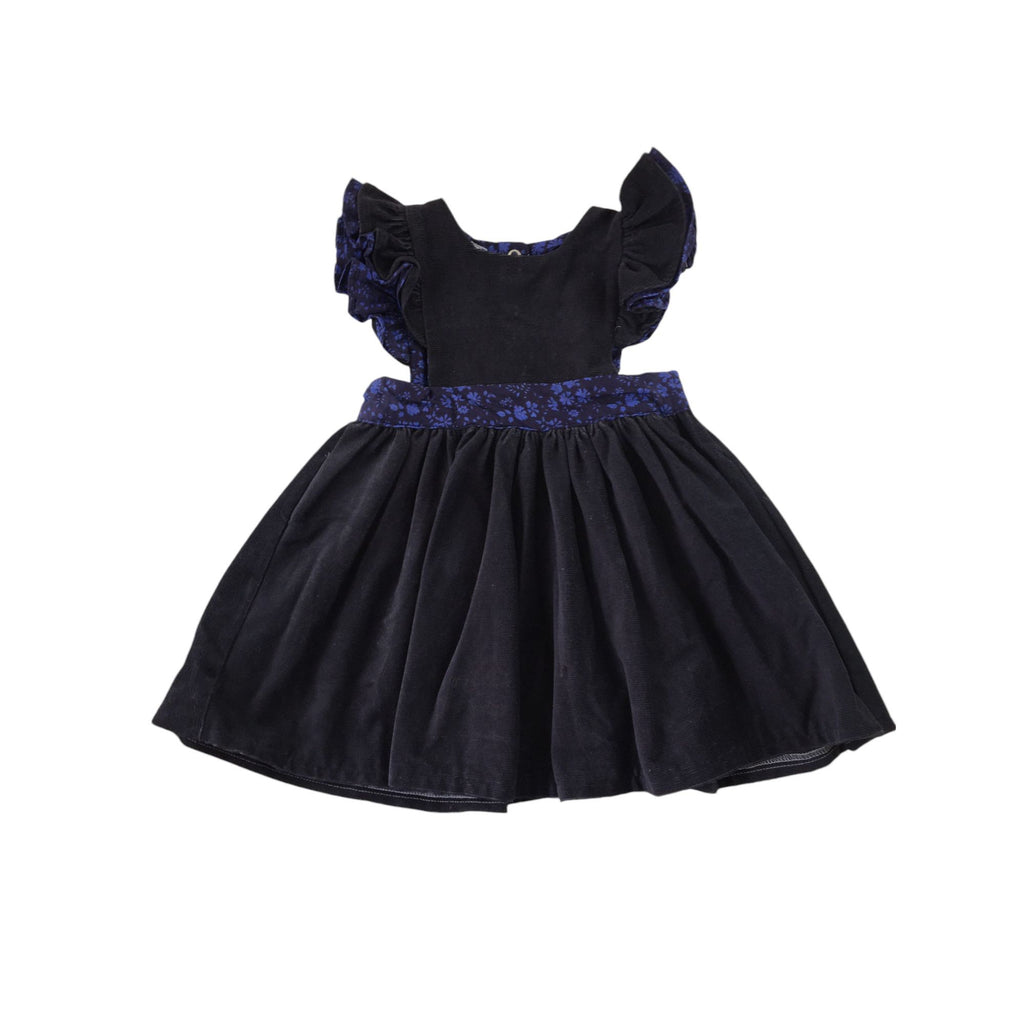 2-3Y Navy Blue Pinafore Corduroy Dress - Emmy & Belle