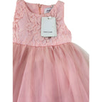 6M Pink Lace Tulle Bow Dress - Emmy & Belle