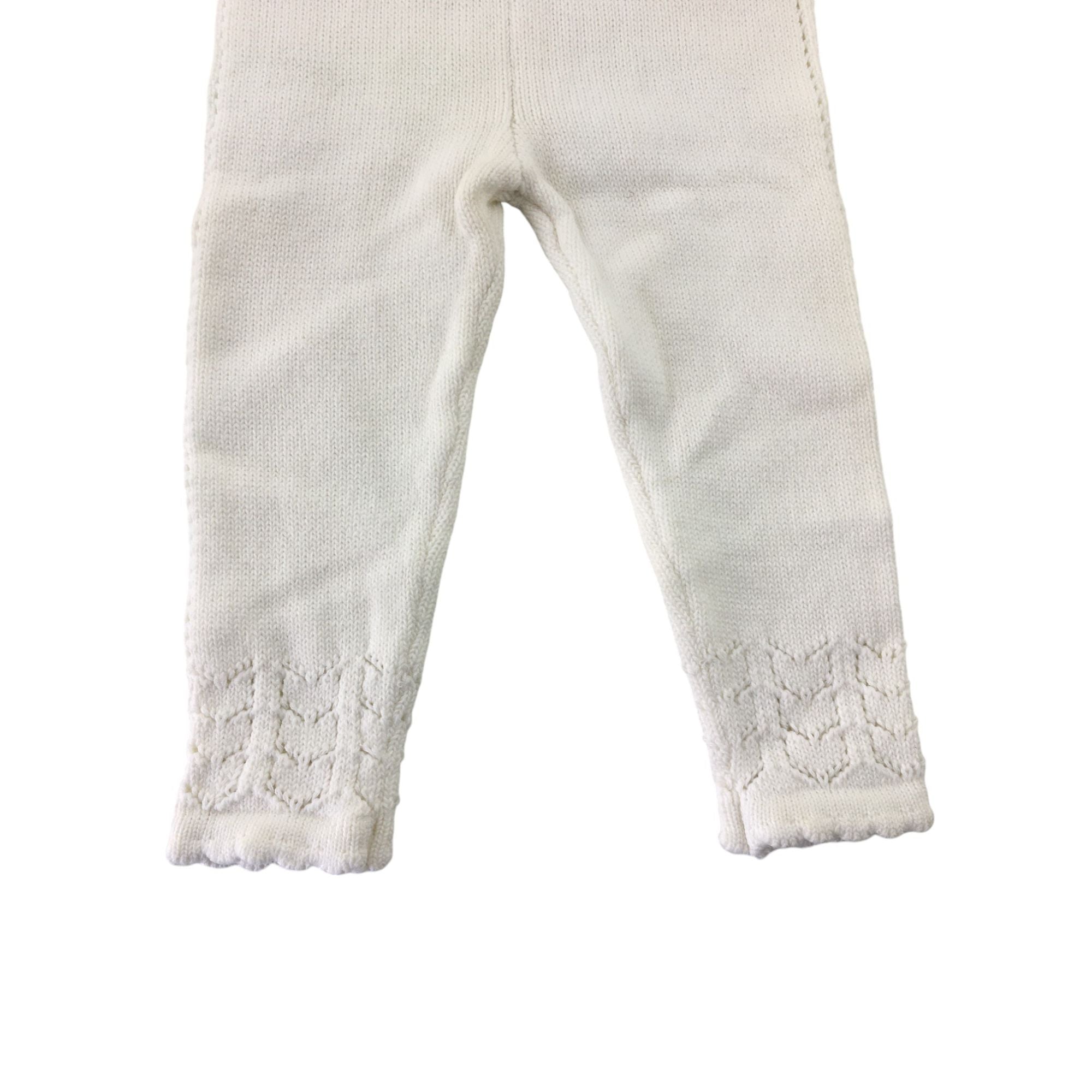 0-6M Cream Knit Leggings - Emmy & Belle