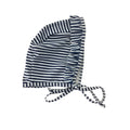 6-12M Navy Blue & White Stripe Swim Bonnet - Emmy & Belle