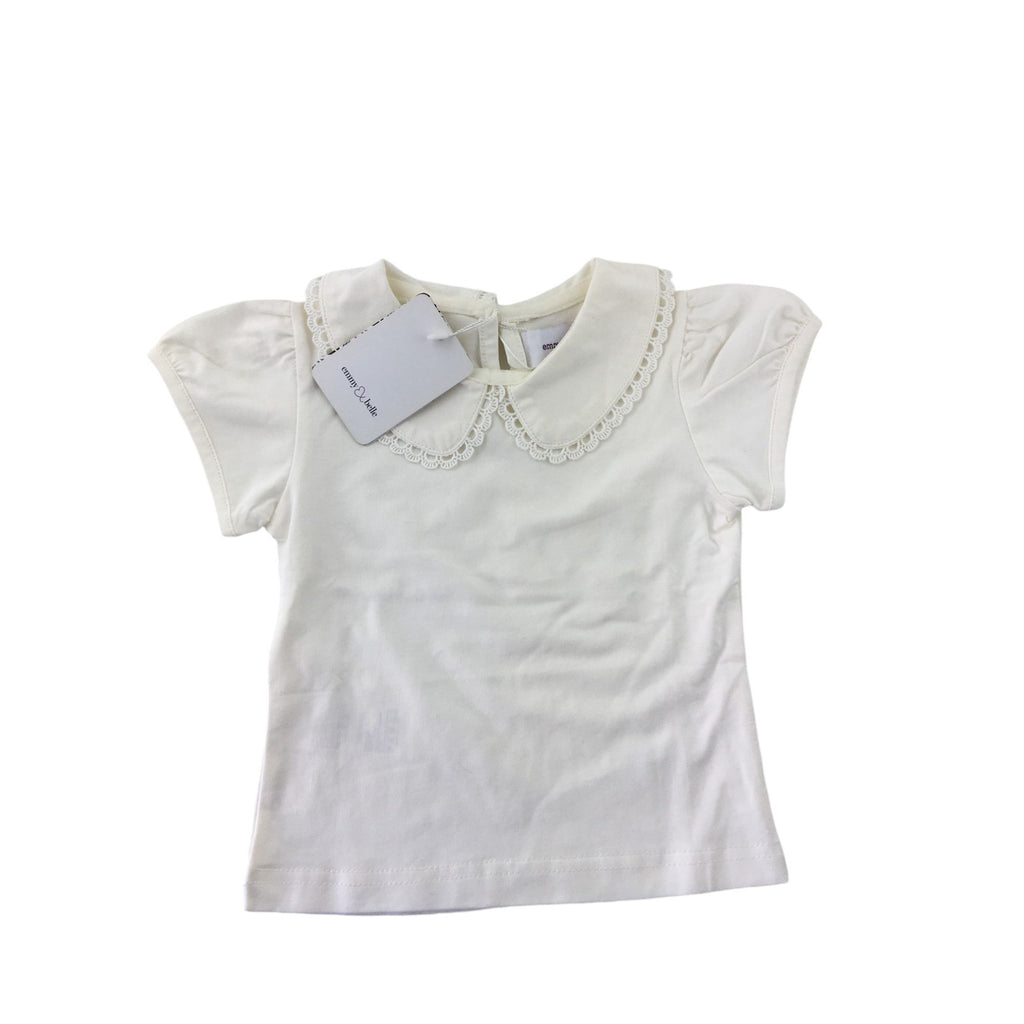 6M Cream Lace Peter Pan Collar Top - Emmy & Belle