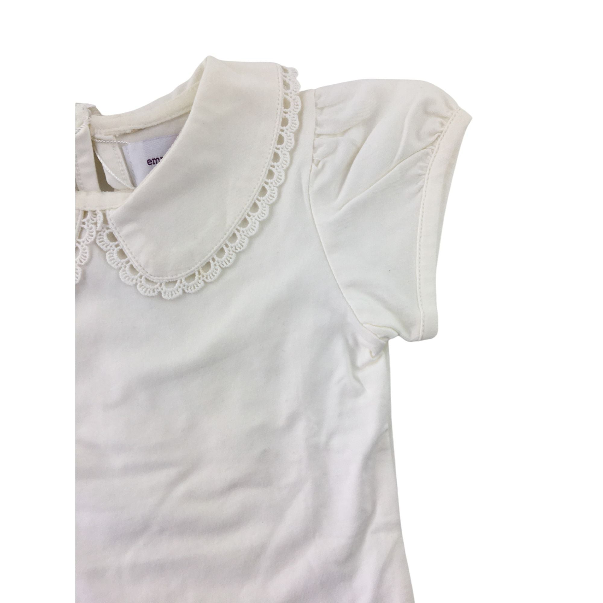 6M Cream Lace Peter Pan Collar Top - Emmy & Belle