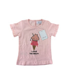 6M Pink "I love ice cream" Frill Sleeve Top - Emmy & Belle