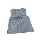 5Y Light Blue Cotton Bow Twist Sleeveless Top - Emmy & Belle