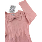 1Y Pink Cotton Bow Detail Cardigan - Emmy & Belle