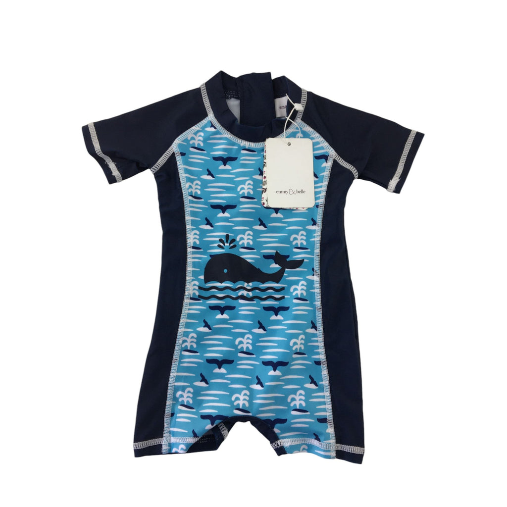 0-3M Blue Boys Onesie Swimsuit - Emmy & Belle