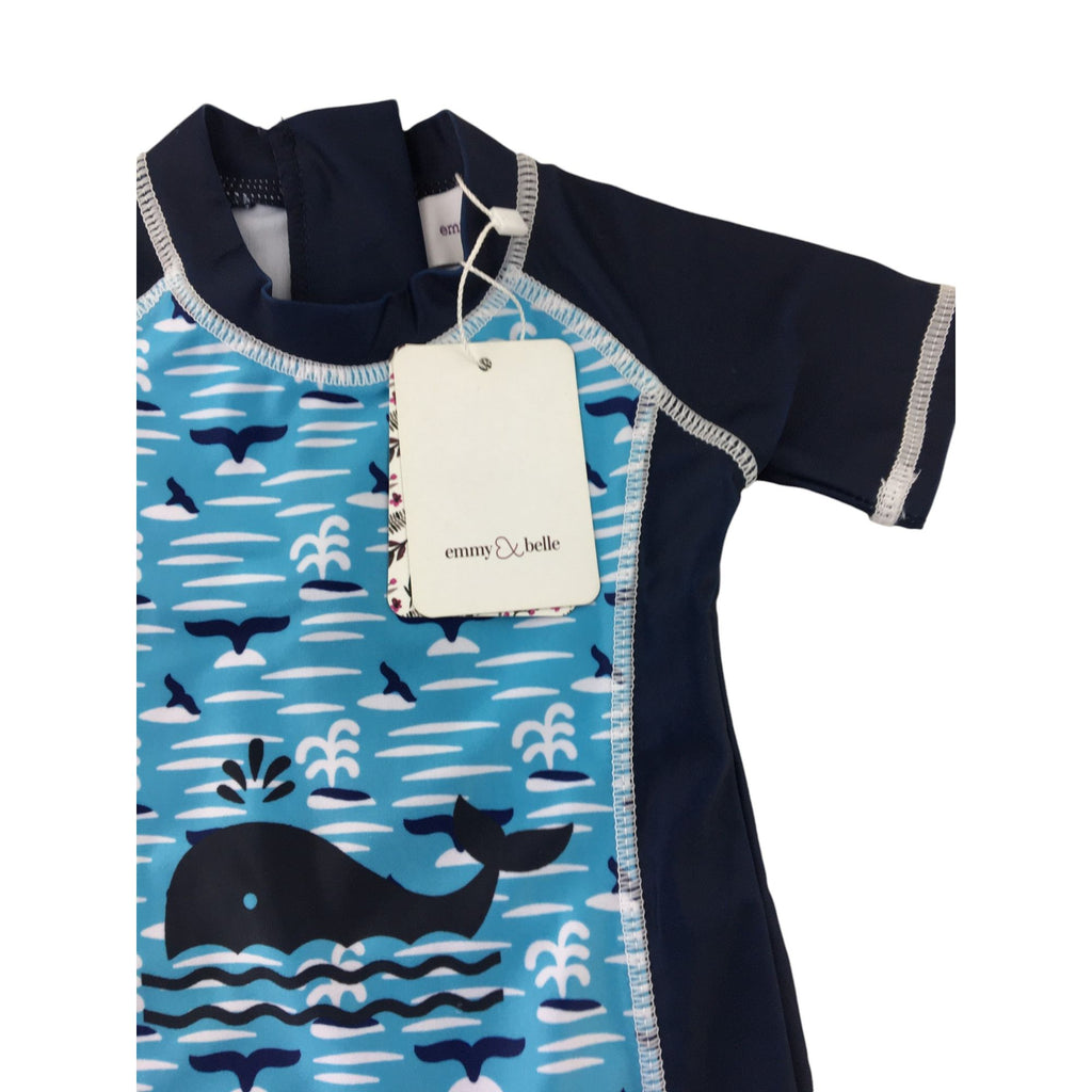 0-3M Blue Boys Onesie Swimsuit - Emmy & Belle