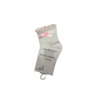 0-36M (Small) White & Pink Bow Detail Socks - Emmy & Belle