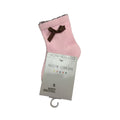 0-36M (Small) Light & Brown Pink Bow Detail Socks - Emmy & Belle