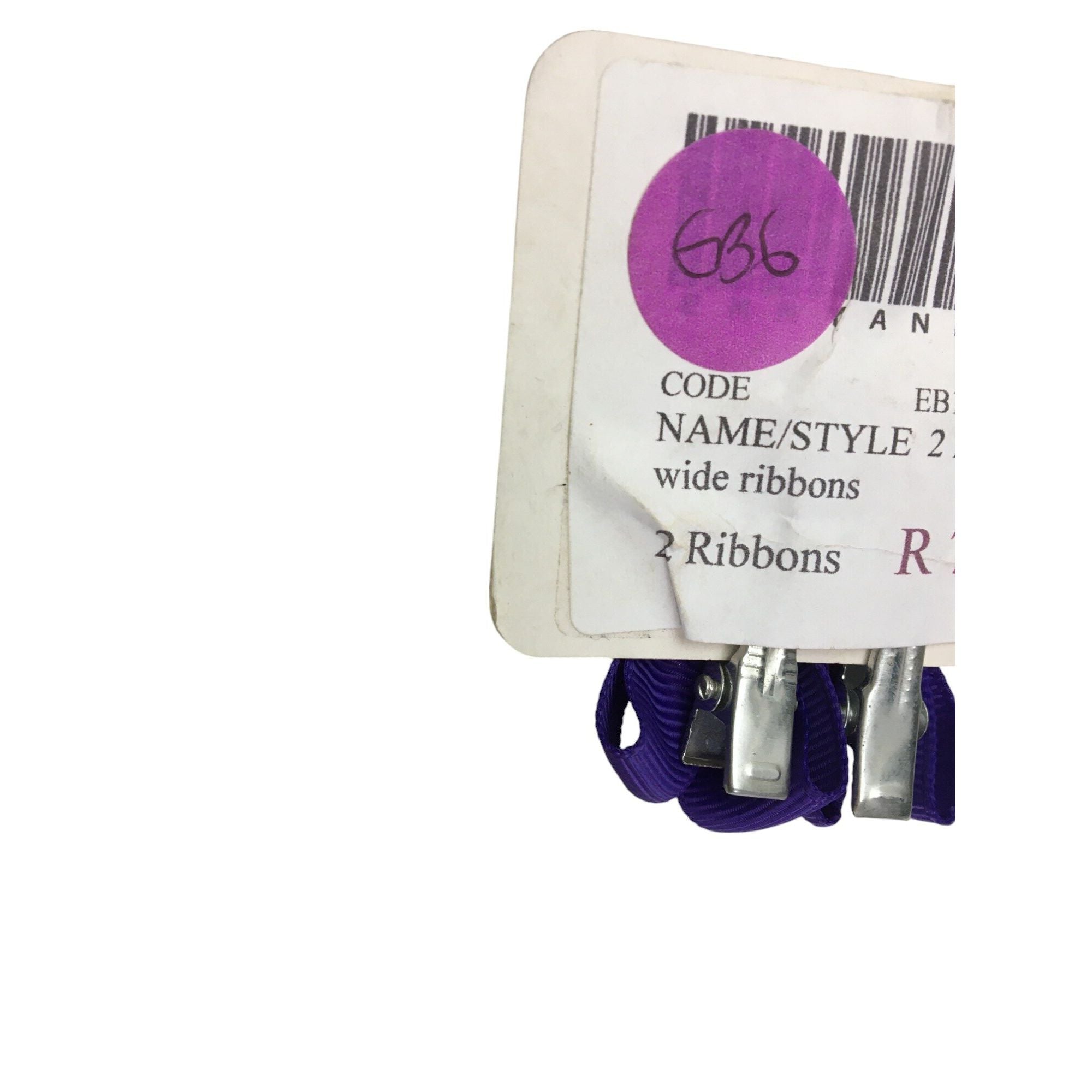 Dark Purple Set of Two Ribbons Clips - Emmy & Belle