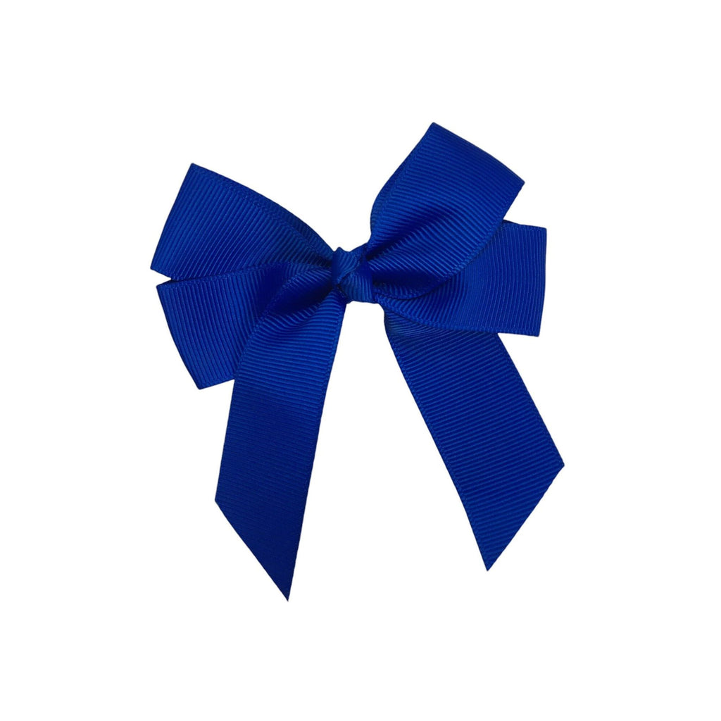 Cobalt Blue Long Bow Clip - Emmy & Belle