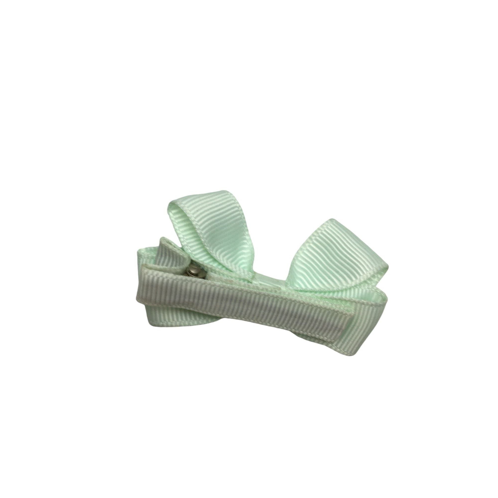 Mint Green Bow Barette - Emmy & Belle