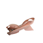 Peach Bow Barette - Emmy & Belle