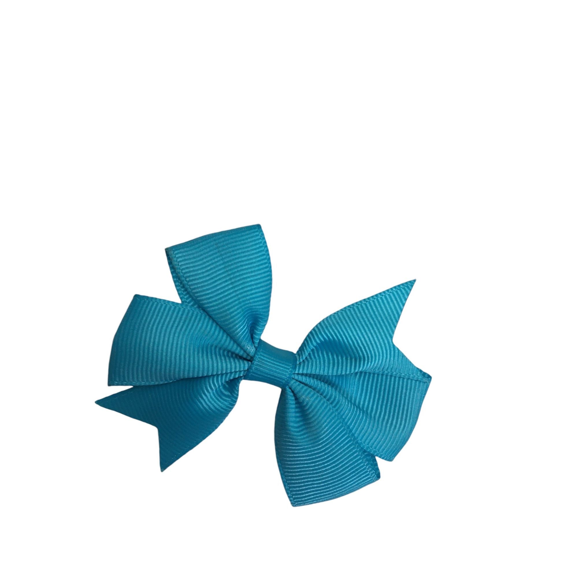 Aqua Blue Small Bow Clip - Emmy & Belle