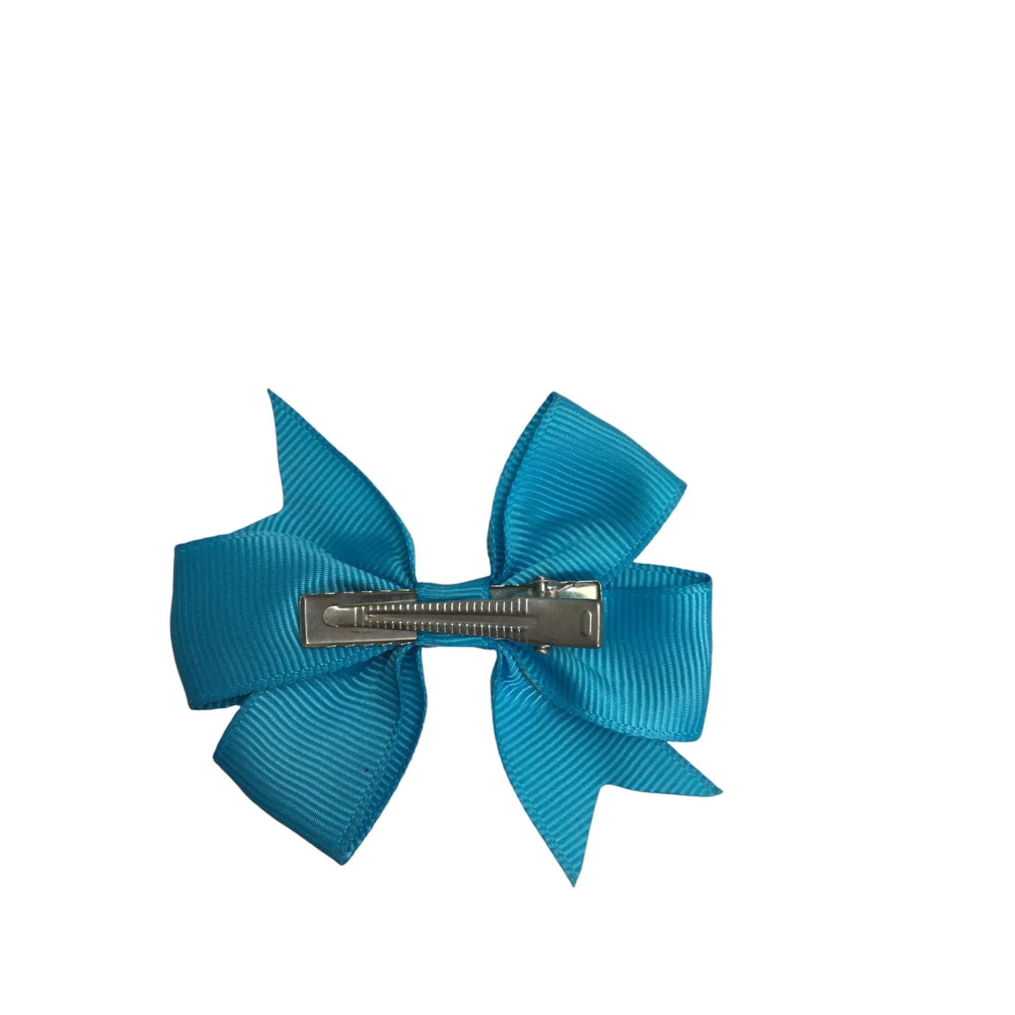 Aqua Blue Small Bow Clip - Emmy & Belle
