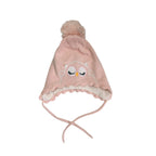 6-12M Light Pink Owl Knit Trapper Beanie - Emmy & Belle