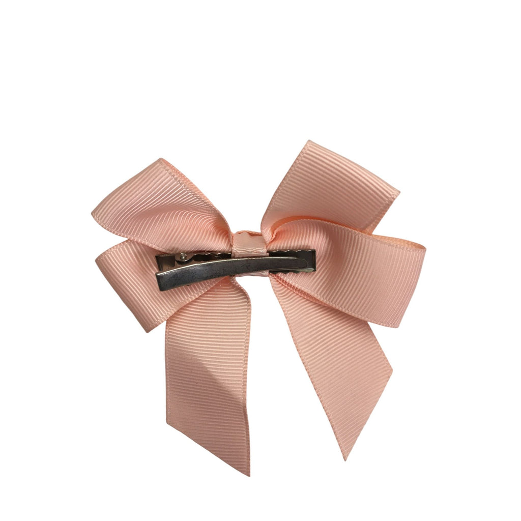 Peach Long Bow Clip - Emmy & Belle