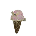 Pink & Gold Glitter Ice cream Cone Clip - Emmy & Belle