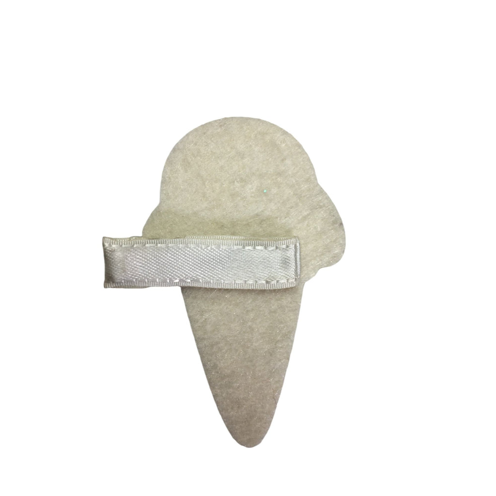 Silver & Gold Glitter Ice cream Cone Clip - Emmy & Belle