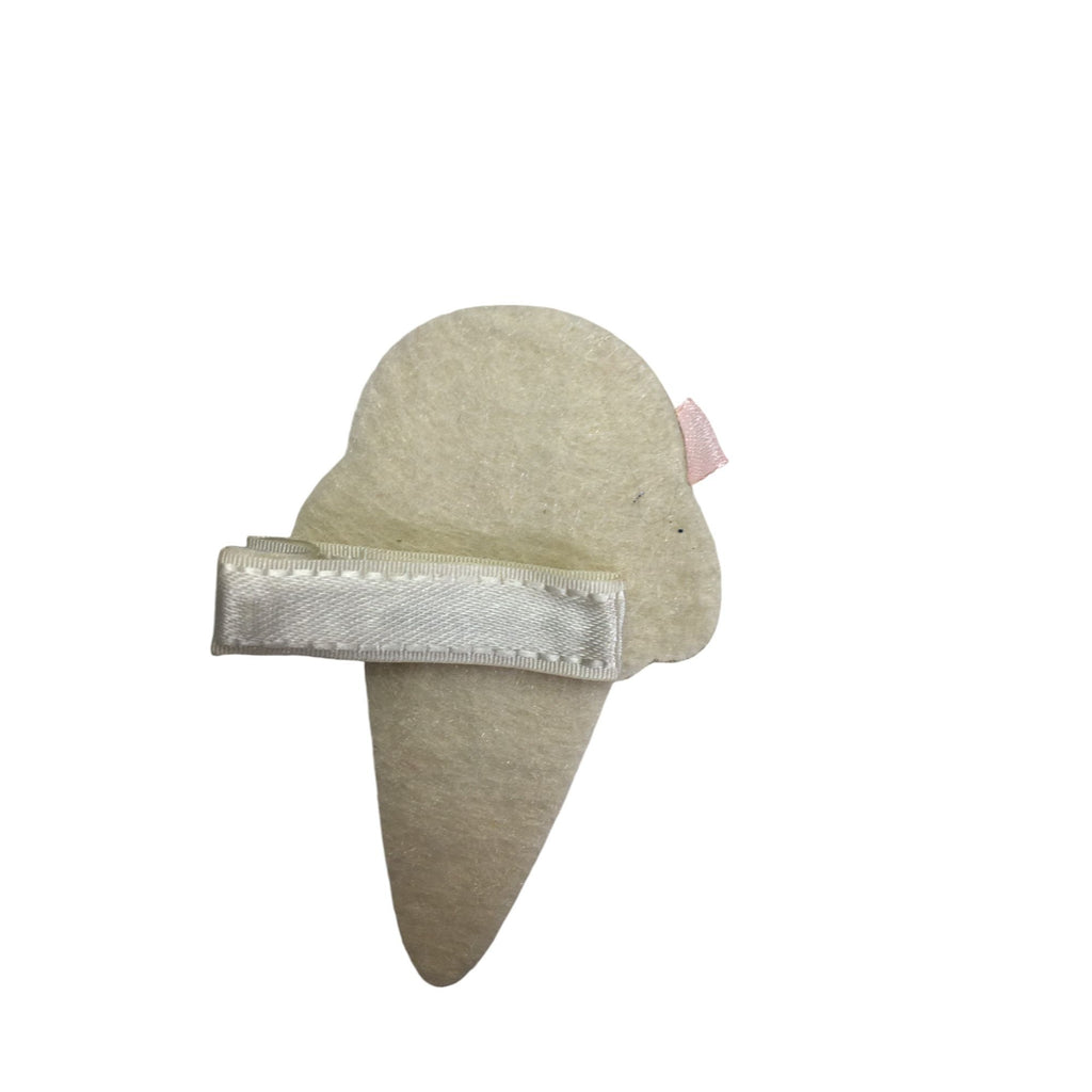 Lemon Yellow & Gold Glitter Ice cream Cone Clip - Emmy & Belle
