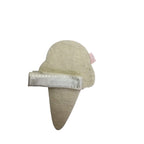 Lemon Yellow & Gold Glitter Ice cream Cone Clip - Emmy & Belle
