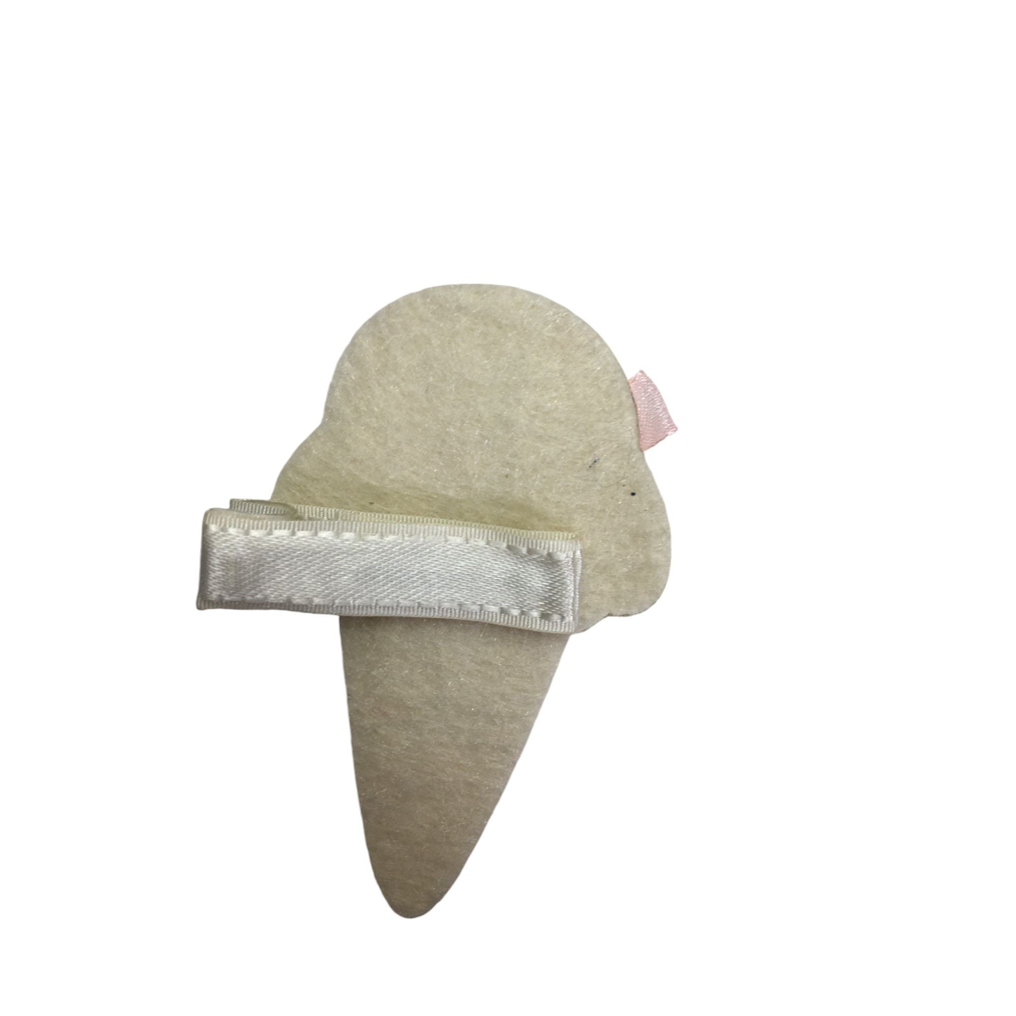 Lemon Yellow & Gold Glitter Ice cream Cone Clip - Emmy & Belle