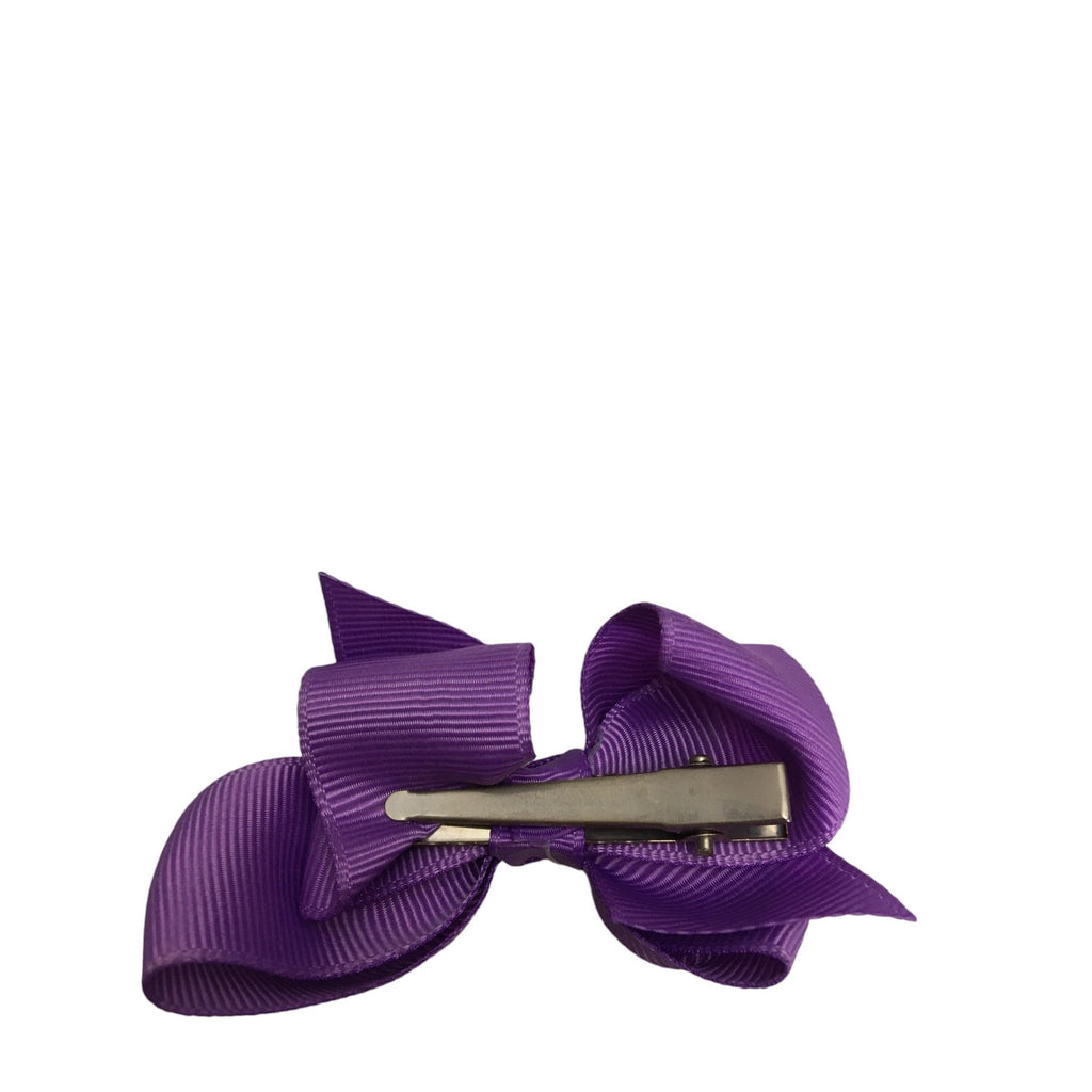 Purple Small Bow Clip - Emmy & Belle