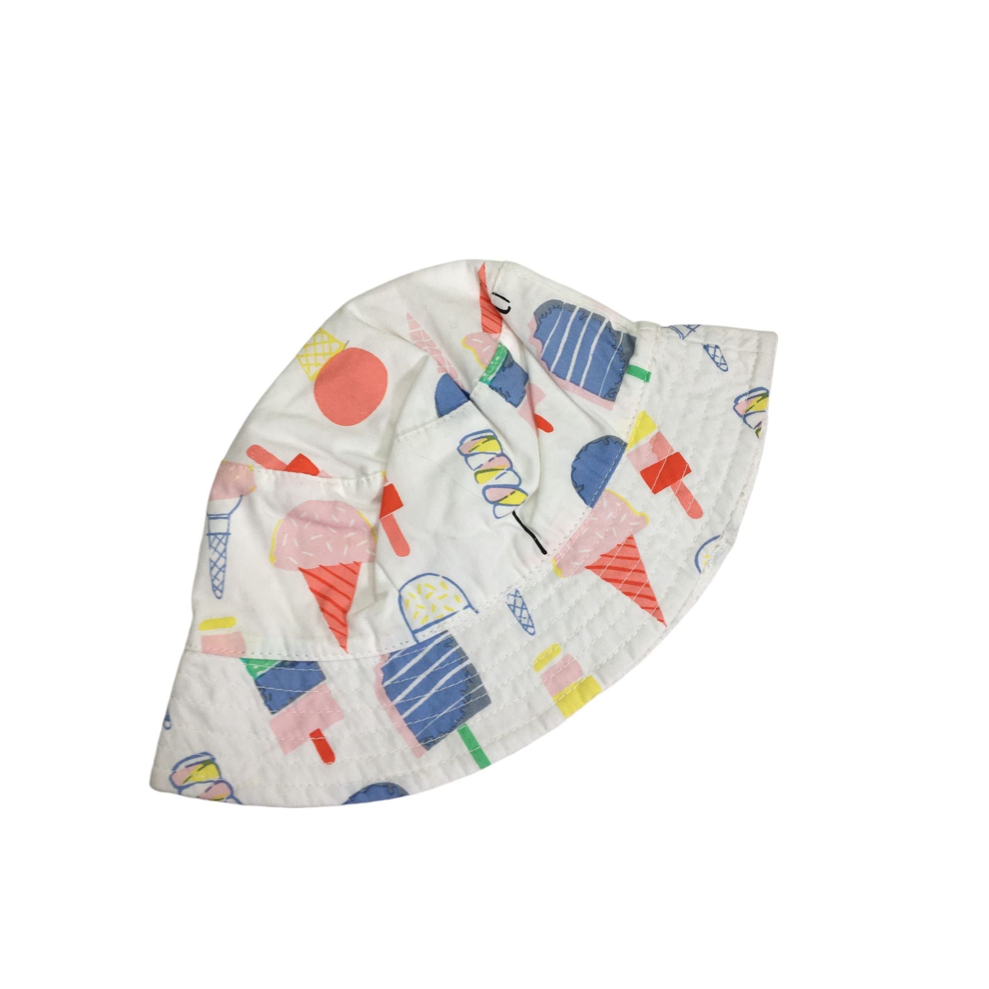 46cm White Pastel Ice Cream Sun Hat - Emmy & Belle