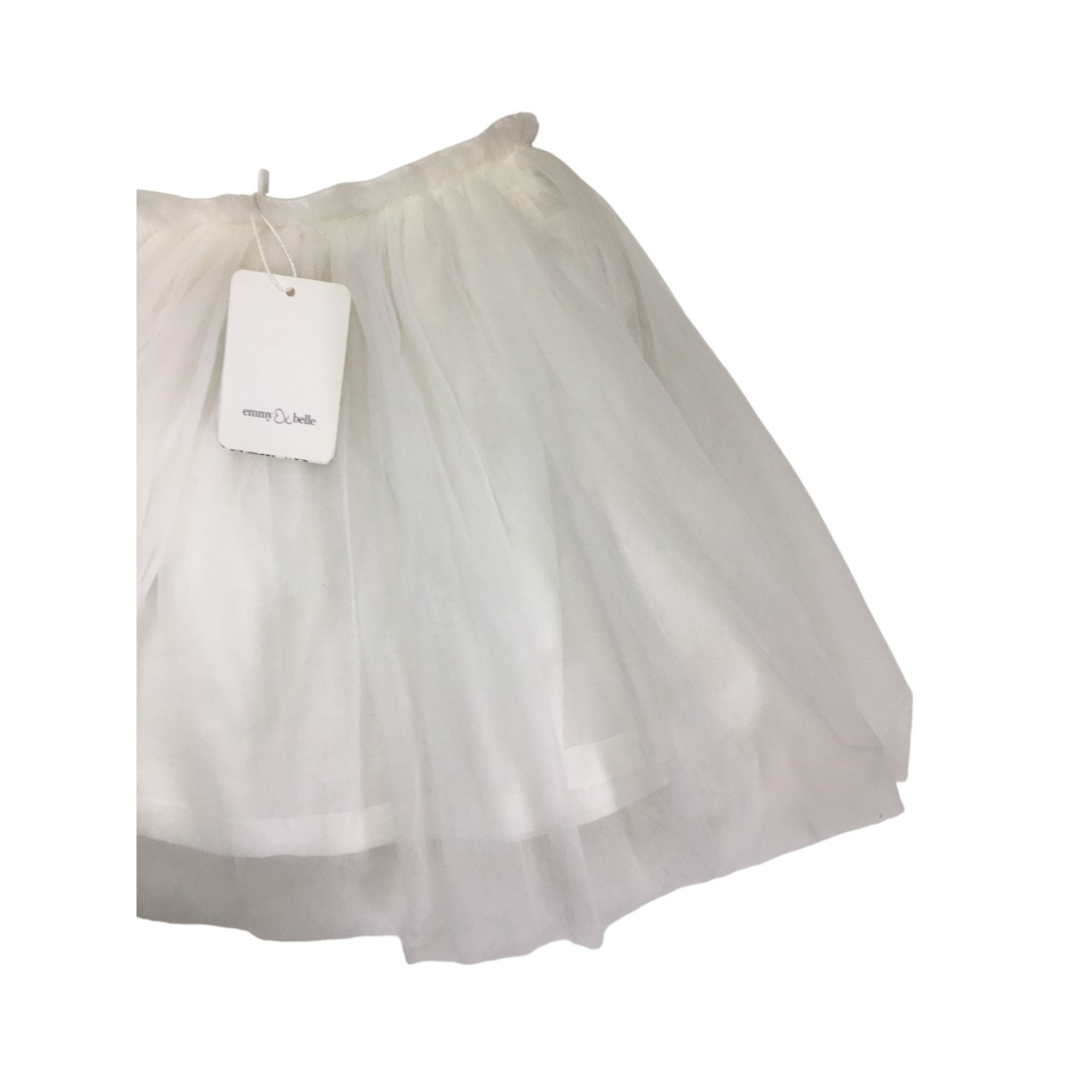 4Y White Multilayered Tulle Skirt - Emmy & Belle