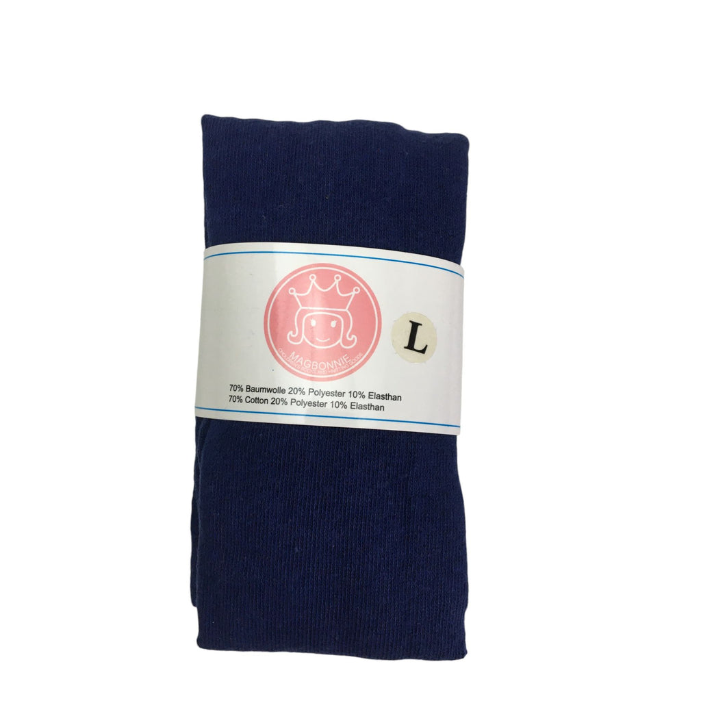 5-7Y (Large) Dark Blue Knitted Stockings - Emmy & Belle