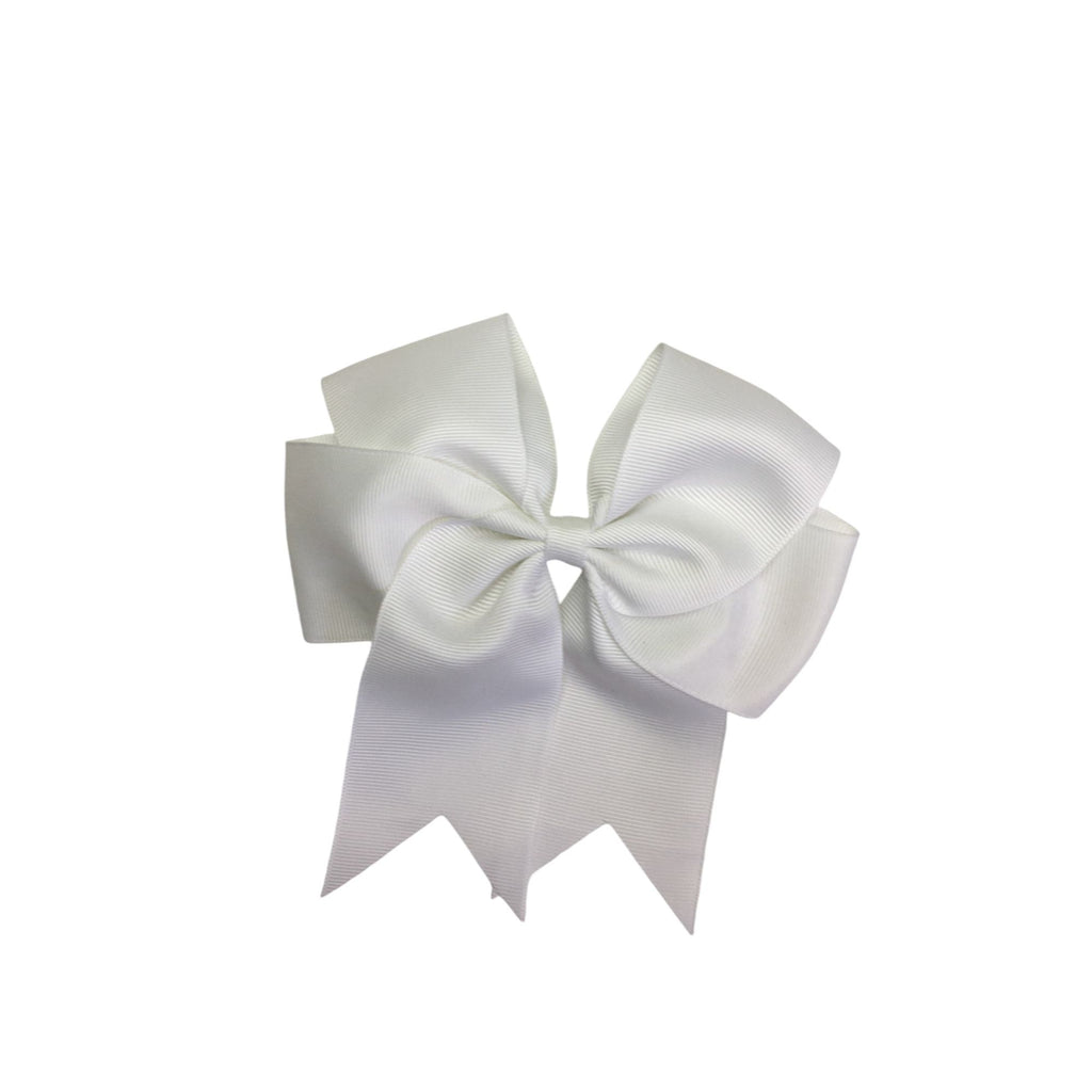 White Large Bow Clip - Emmy & Belle