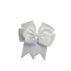 White Large Bow Clip - Emmy & Belle
