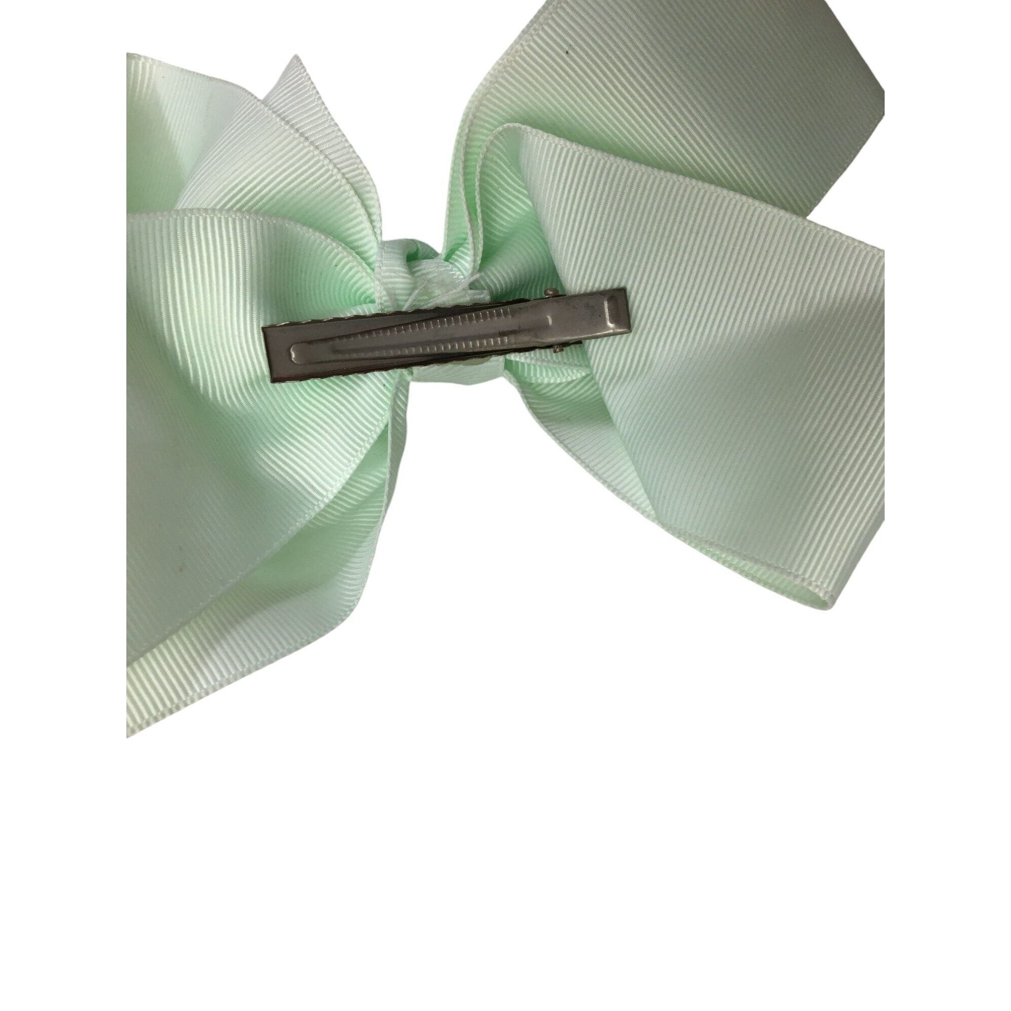 Mint Green Large Bow Clip - Emmy & Belle