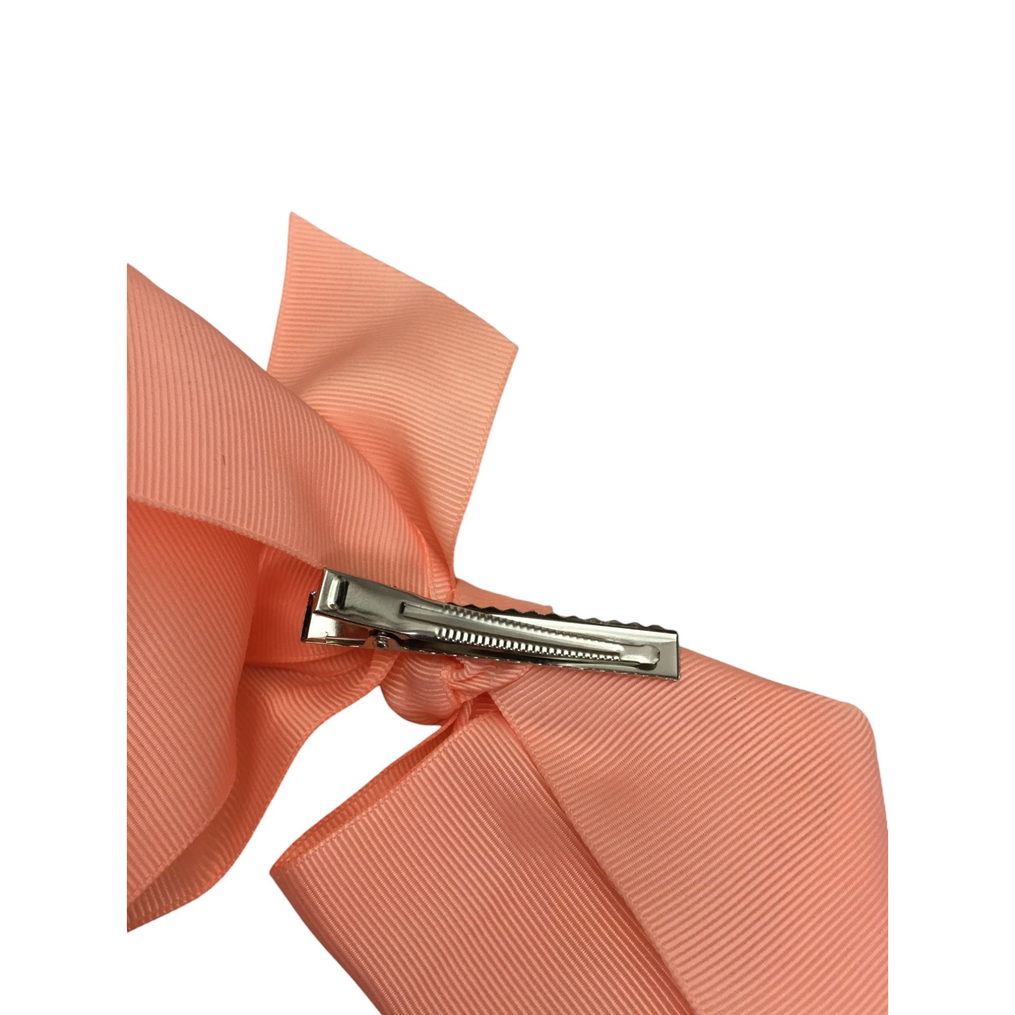 Peach Large Bow Clip - Emmy & Belle