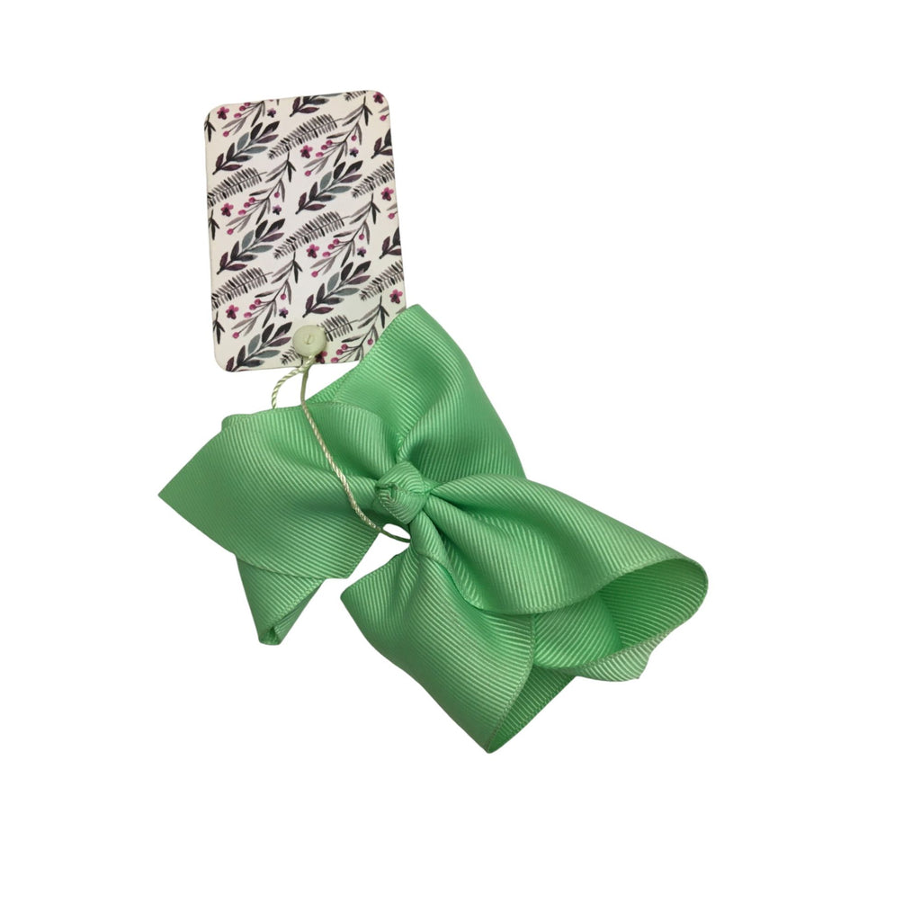 Green 3inch Bow Clip - Emmy & Belle