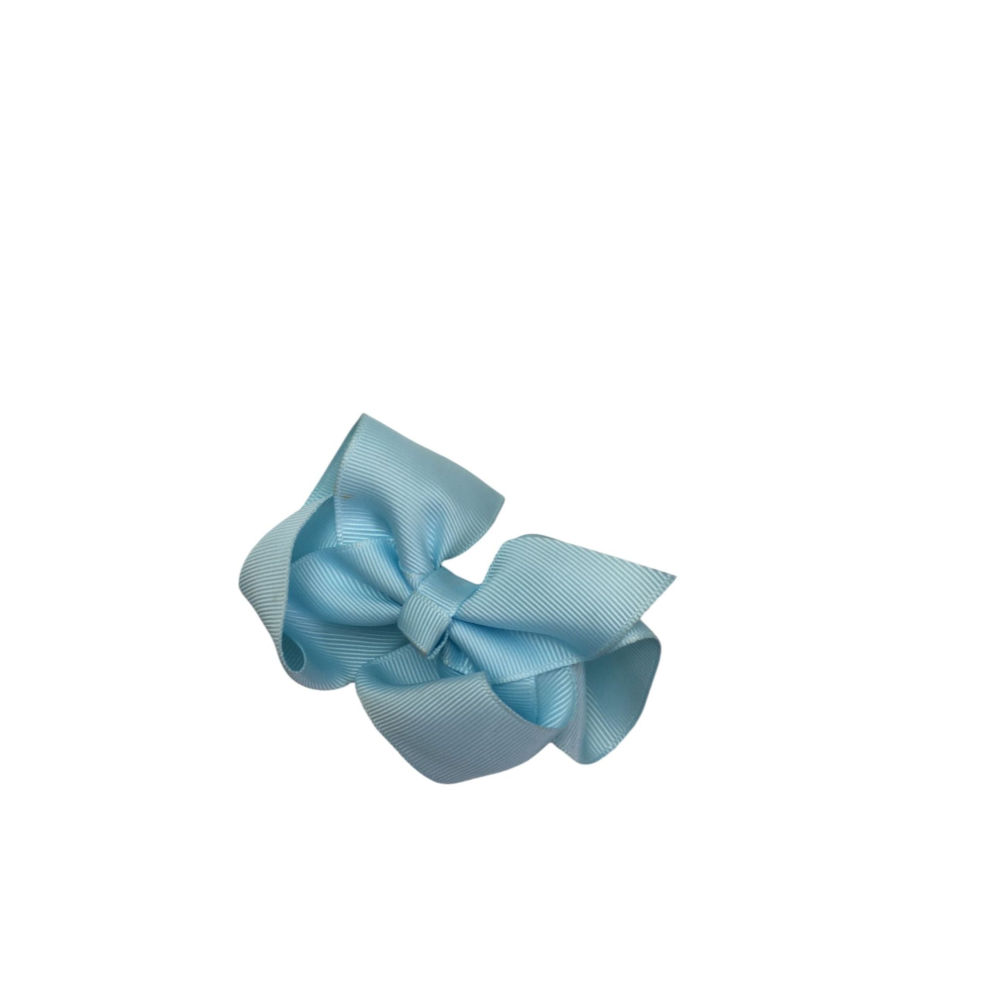 Light Blue Large Bow Clip - Emmy & Belle