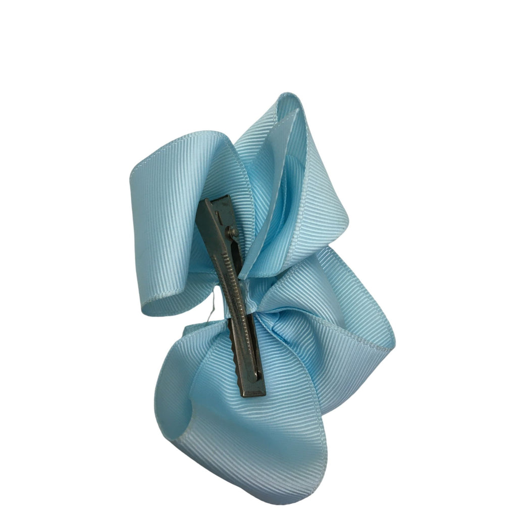 Light Blue Large Bow Clip - Emmy & Belle