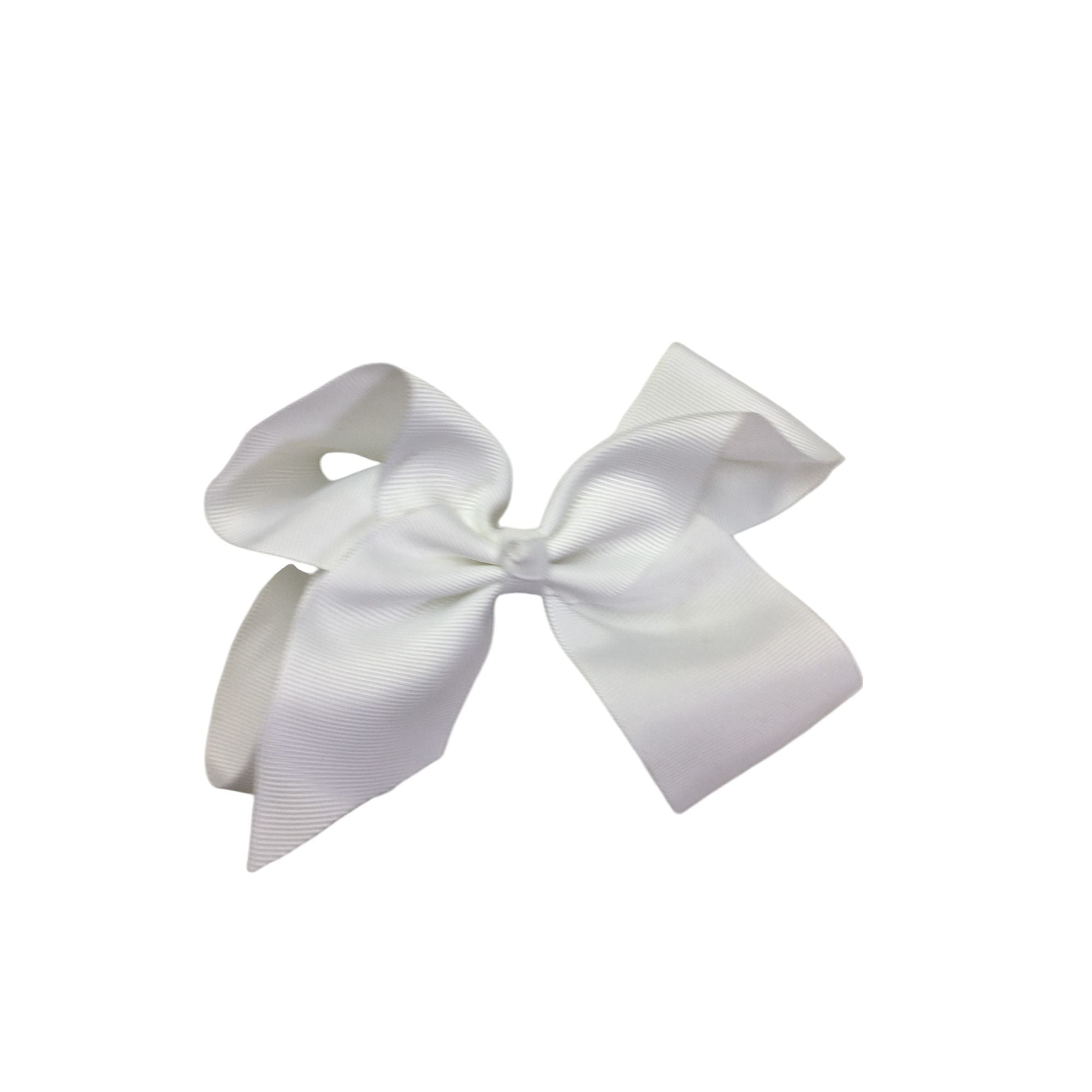 White Large Bow Clip - Emmy & Belle