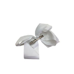 White Large Bow Clip - Emmy & Belle