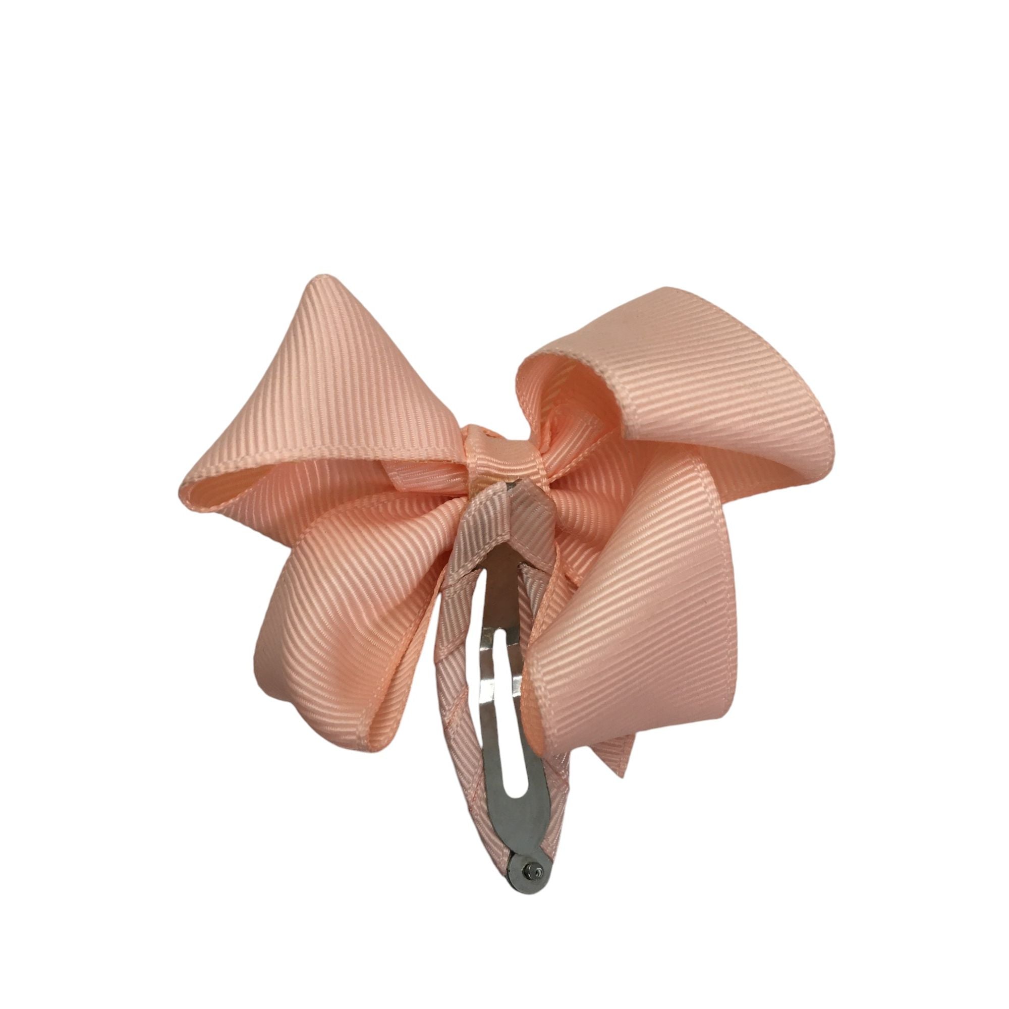 Light Coral Bow Snap Hair Clip - Emmy & Belle