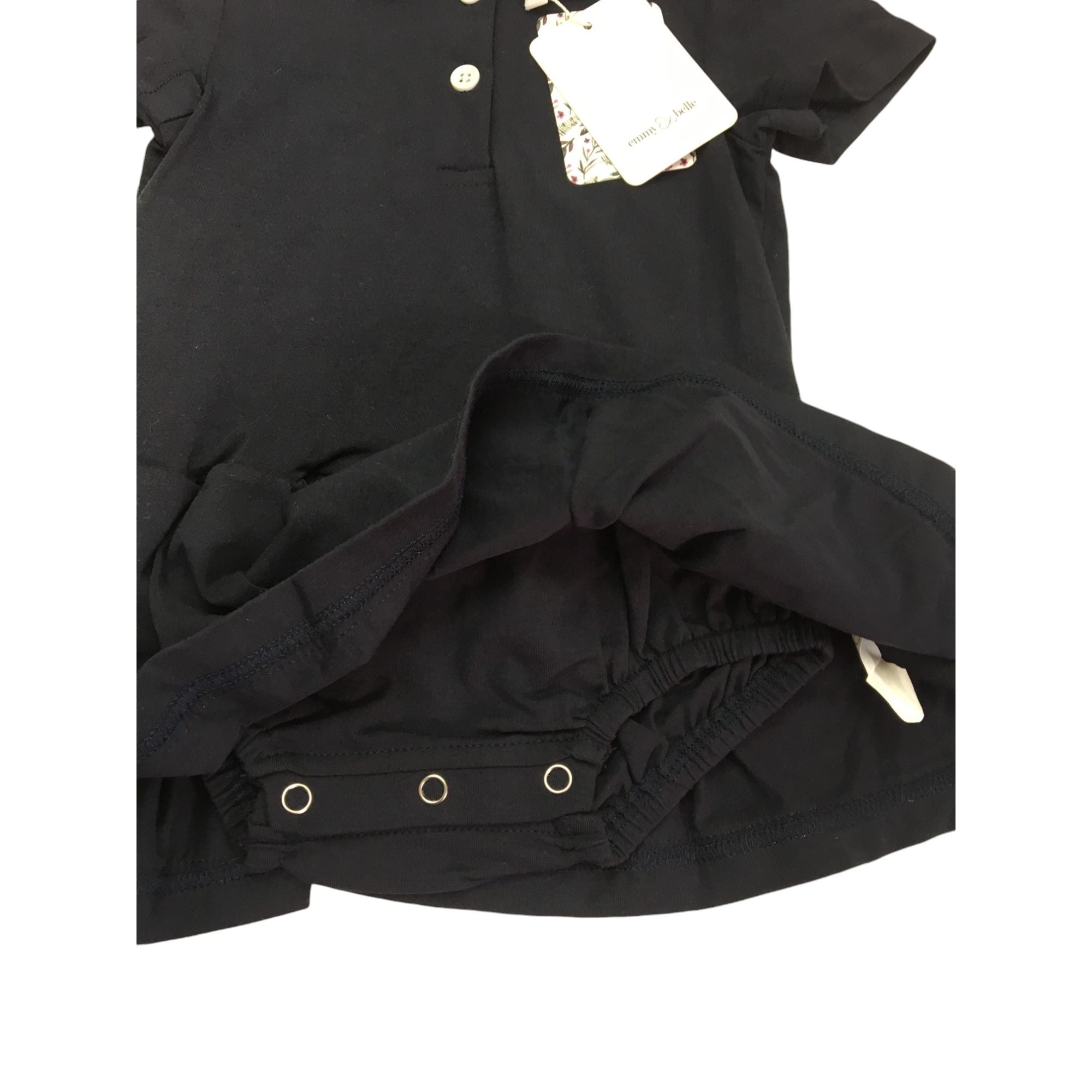 9M Navy Blue Sailor Dress Romper  - Emmy & Belle