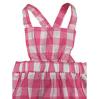 9M Pink & White Check Pinafore Romper - Emmy & Belle