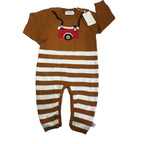 3M Tan Camera Detail Knit Onesie - Emmy & Belle
