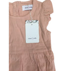 Newborn Peach-Pink Ruffle Sleeve Texture Romper - Emmy & Belle